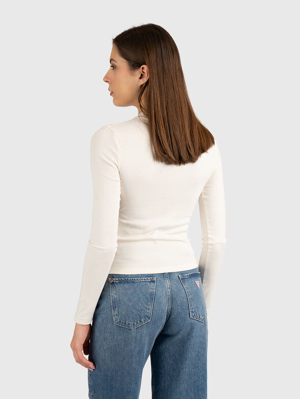 SONIA long-sleeved cotton blend blouse  - 3