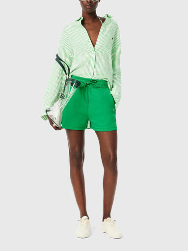 Cotton sports shorts with logo - 5