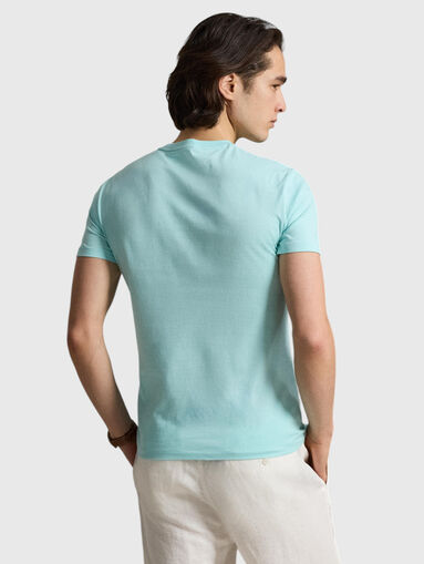 Blue cotton T-shirt - 3