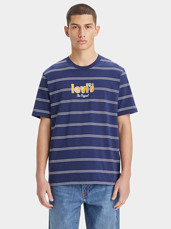 Раирана тениска Levi's® с лого надпис - 1