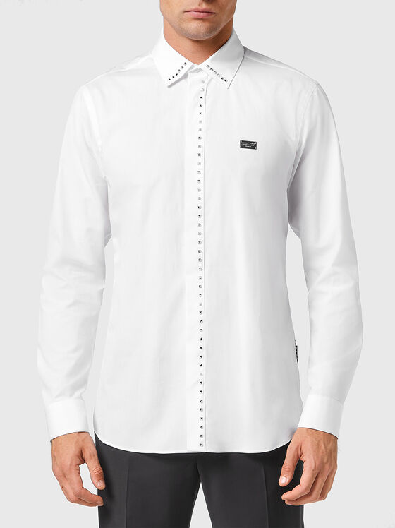 Бяла риза SUGAR DADDY с капси - 1