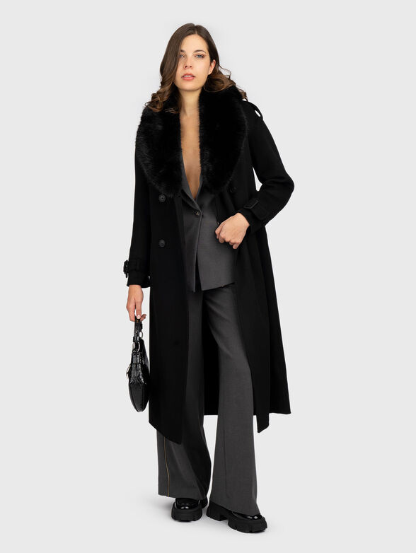 ELLA wool coat with waist belt - 2