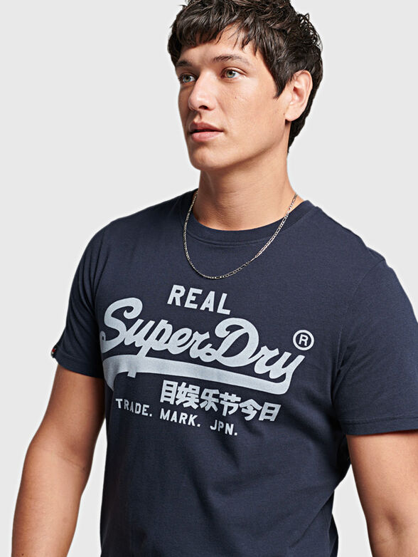 VINTAGE blue cotton T-shirt - 1