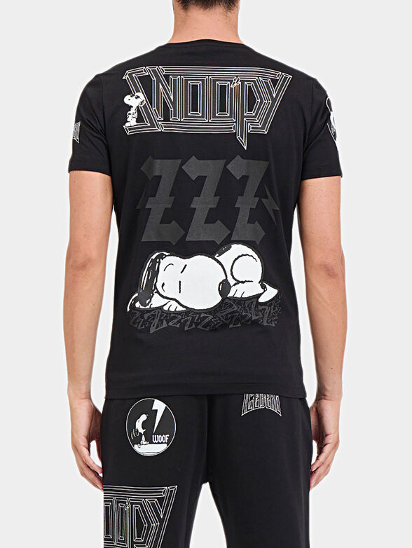 Black t-shirt with Rock Woodstock print - 2