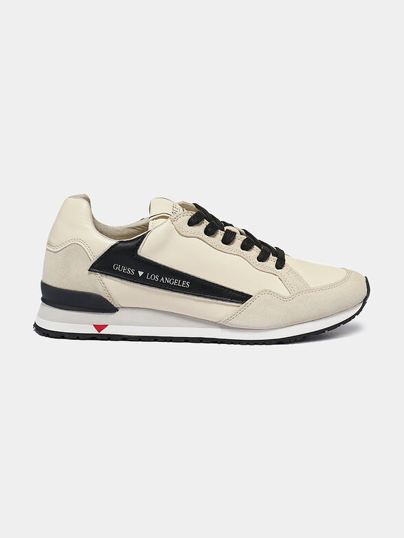 GENOVA Leather trainers in navy blue - 1