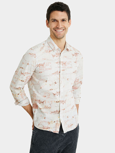 Shirt with contrasting print - 1