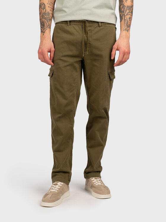 Карго панталон в зелен цвят - 1