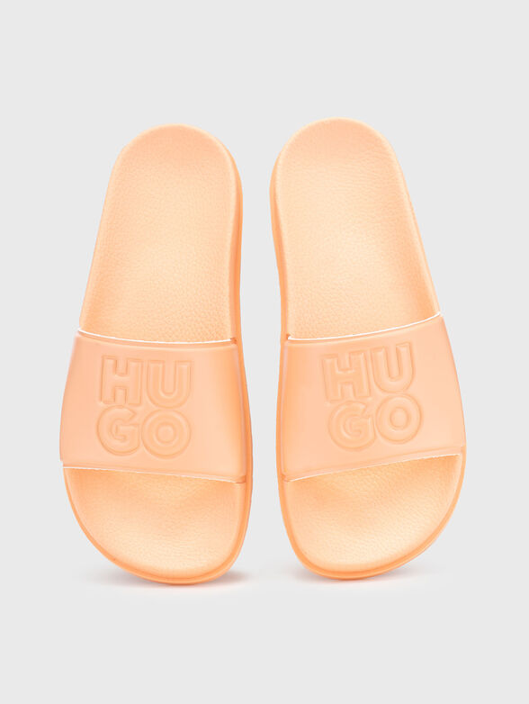 Beach slippers with logo detail in black - 6