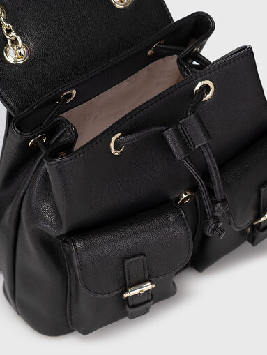 Black backpack with metal accents - 5