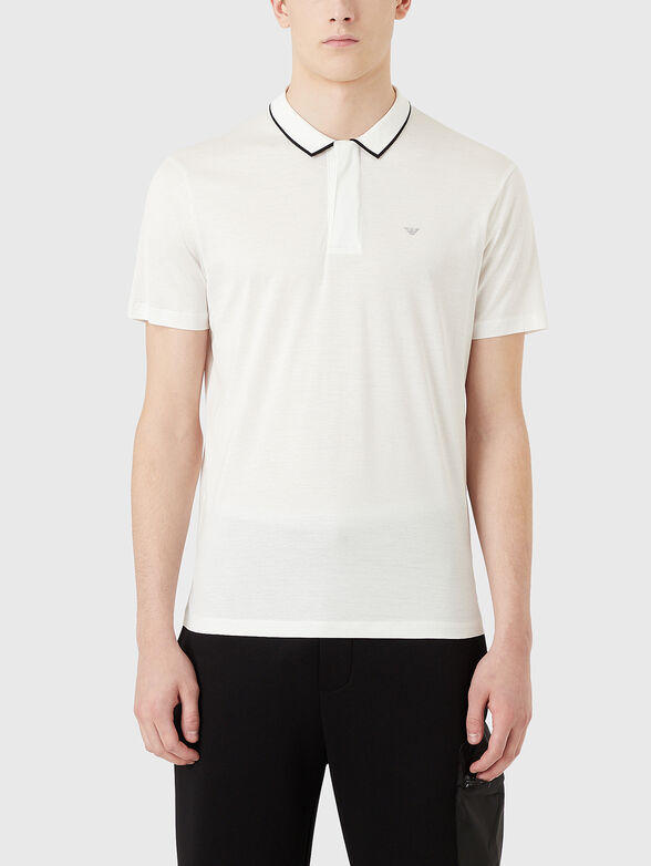Polo shirt with contrast collar edge  - 1