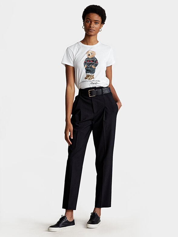 Cotton t-shirt with Polo Bear logo print - 4