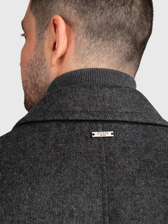 Single breasted wool blend coat - 5