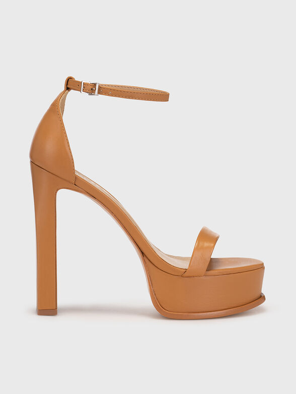 Leather heeled sandals  - 1