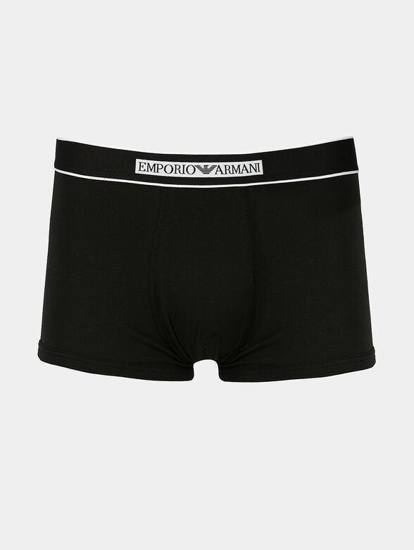 Black cotton boxer trunks - 1