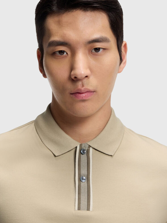 Cotton polo shirt with buttons - 4