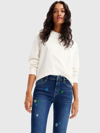 Embroidery skinny jeans - 3