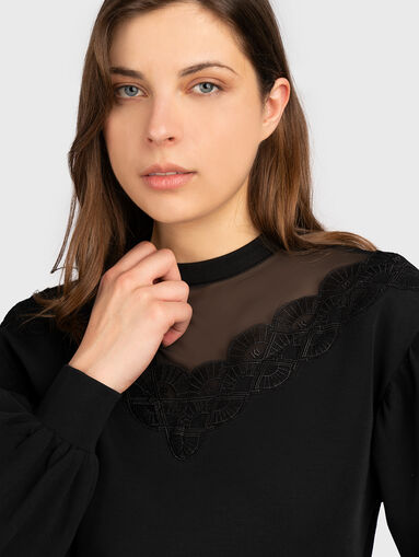 Blouse with sheer effect neckline  - 5