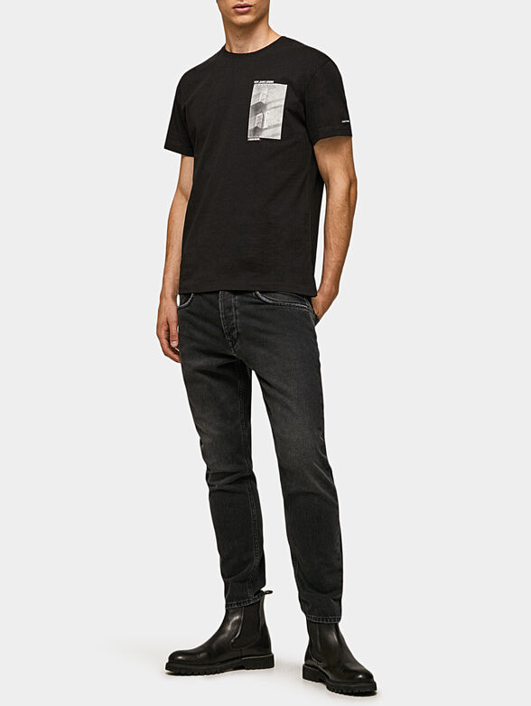 SHYE black T-shirt with prints - 4