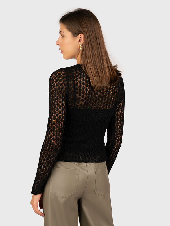 Crochet sweater with a V-neck - 2