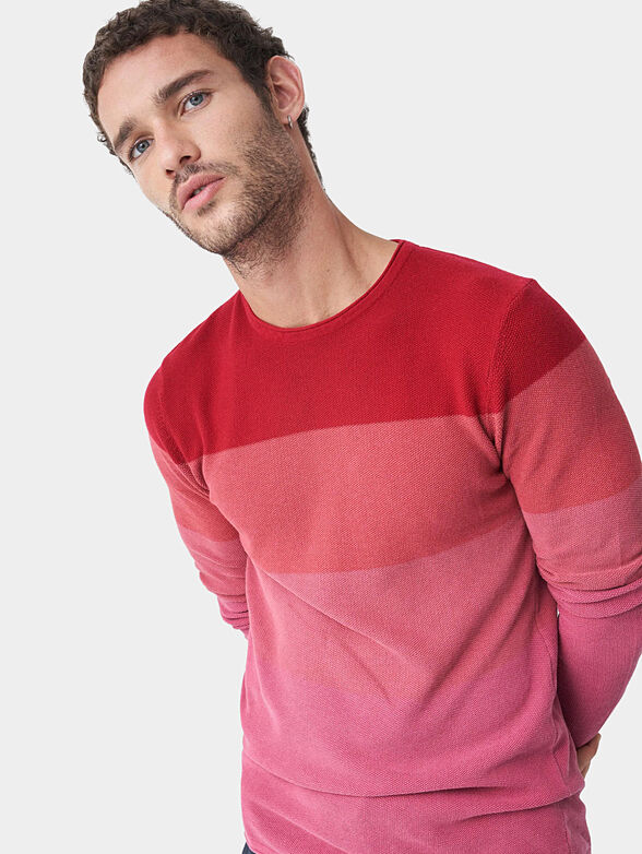 Sweater with bar stripe effect - 4