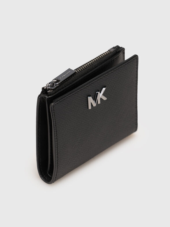 Leather wallet with logo detail - 3