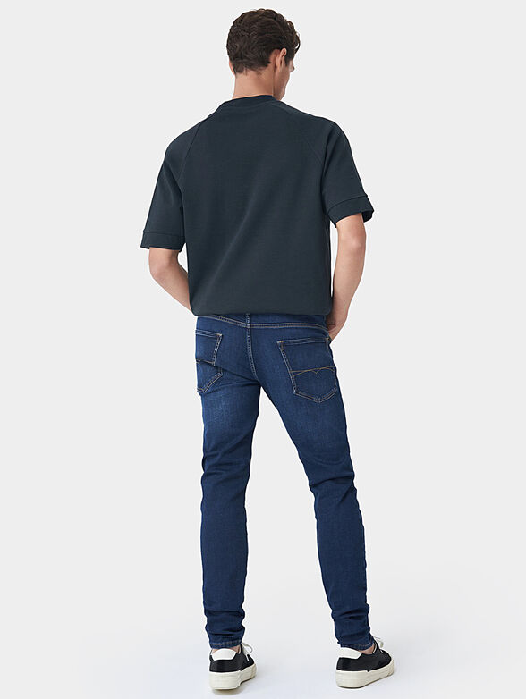 Blue regular jeans with drawstring - 2