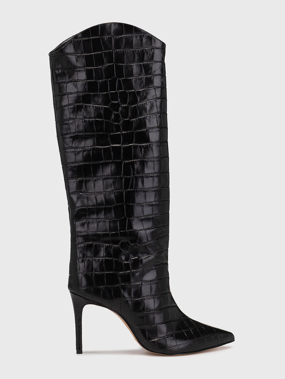 MARYANA brown croc-effect boots - 1