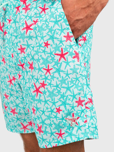 Beach shorts with starfish  - 4