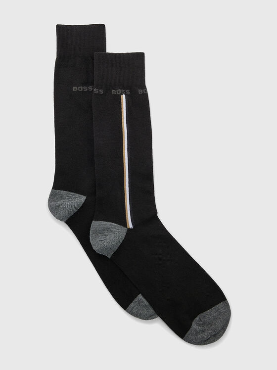 Two-pack of socks with logo accents - 1
