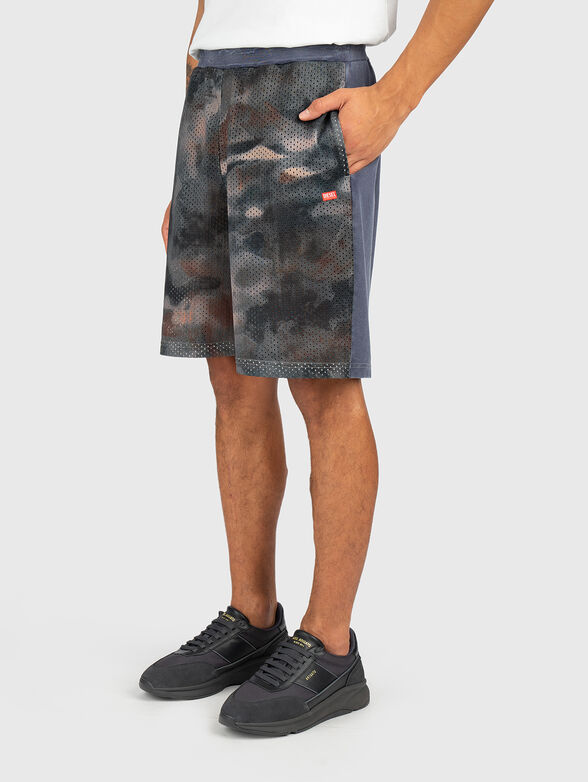 Camouflage mesh sports shorts - 1