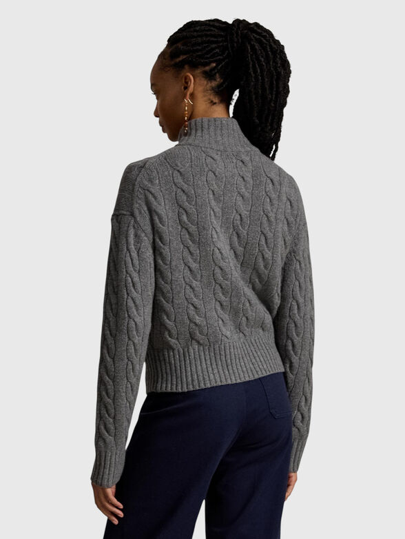 Cashmere and wool sweater with zip - 3