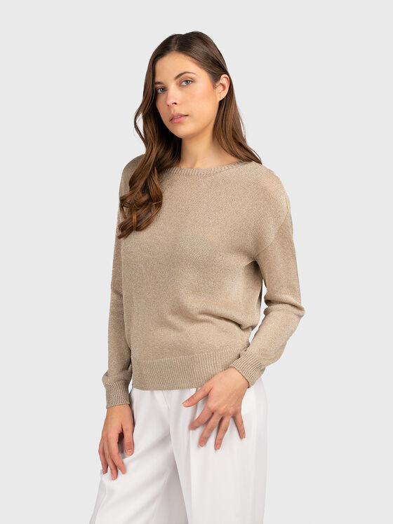 Пуловер с гол гръб - 1