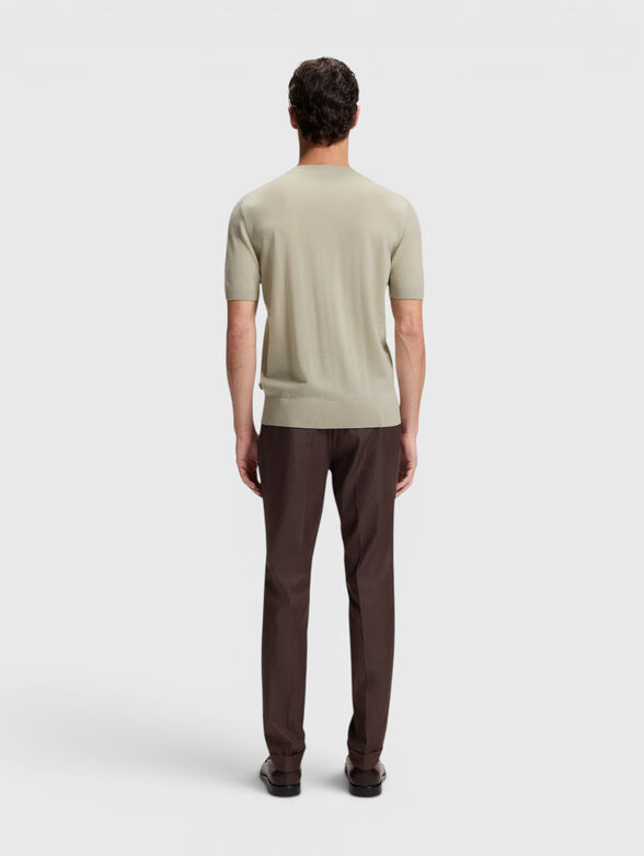 Short-sleeved wool sweater - 3