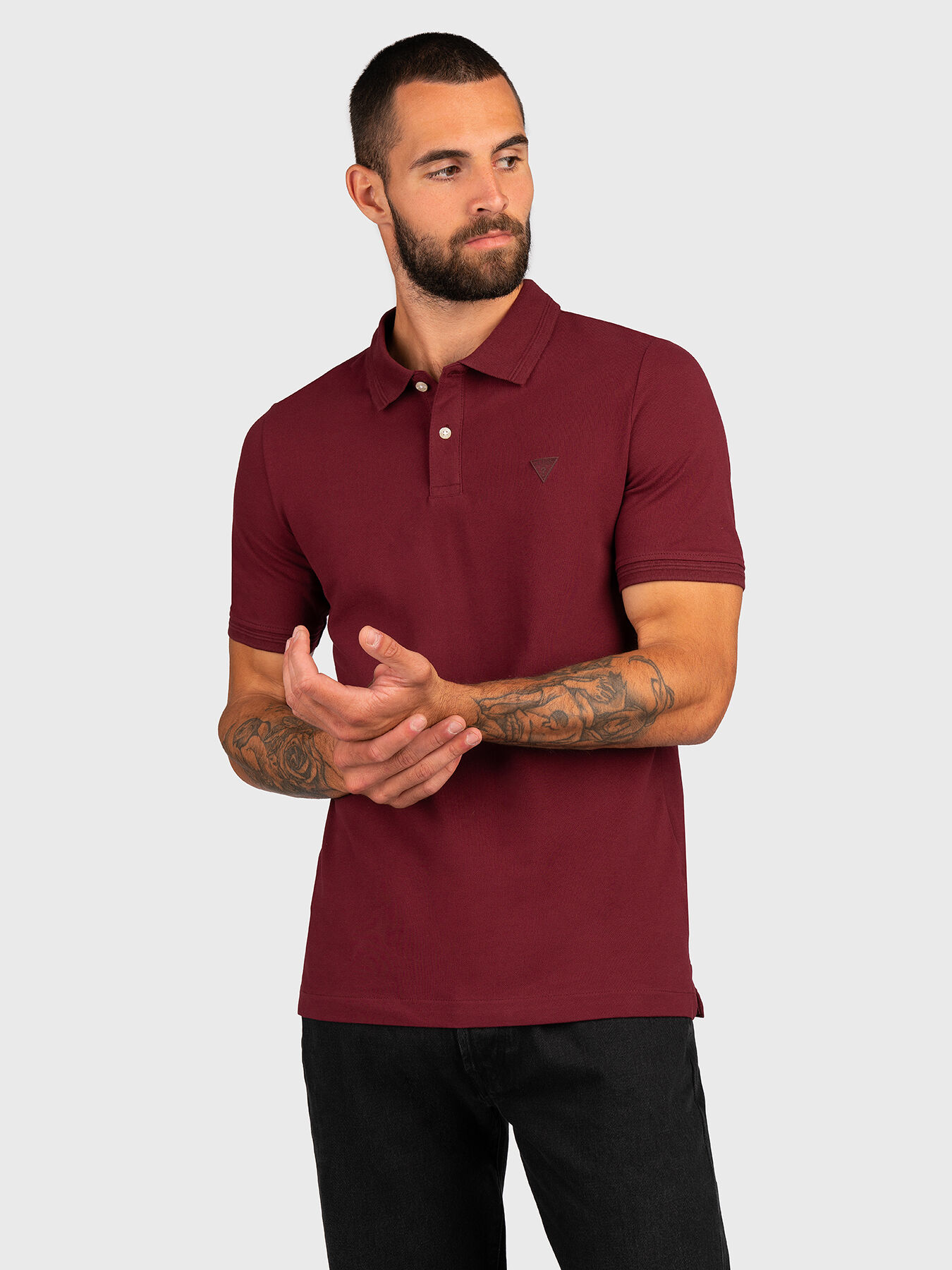 Black cotton polo shirt LYLE brand GUESS Globalbrandsstore en