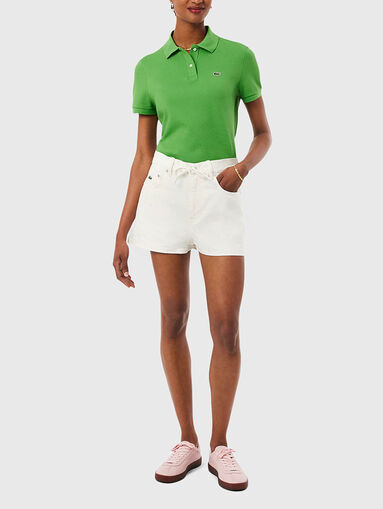 White denim shorts - 4