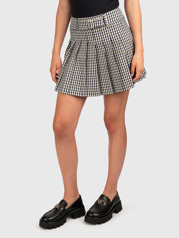 Pleated viscose blend skirt - 1