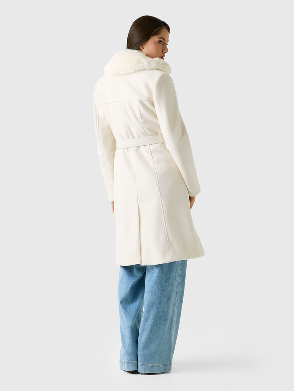 PATRICE wool blend coat with belt - 3