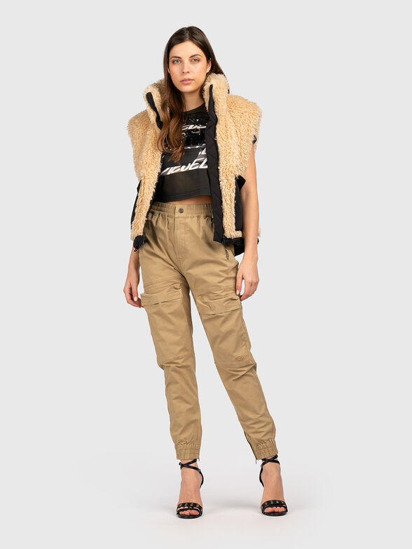 Beige vest with soft texture - 1