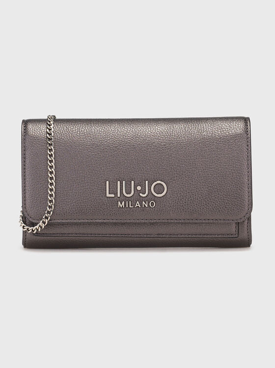 Black wallet with chain strap - 1