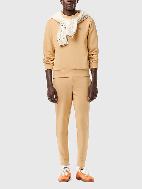 Cotton sweatshirt with logo in green - 2