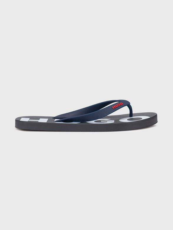 Beach slippers with logo print - 1