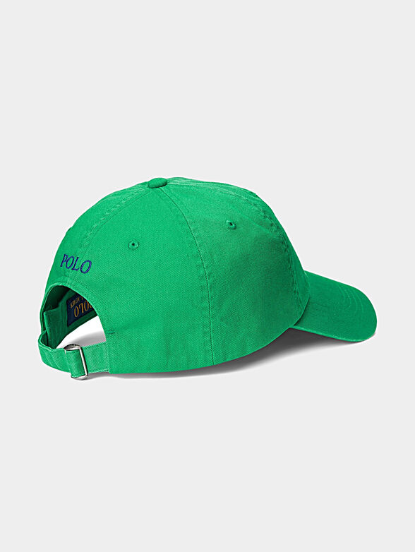Green hat with visor and logo embroidery - 2