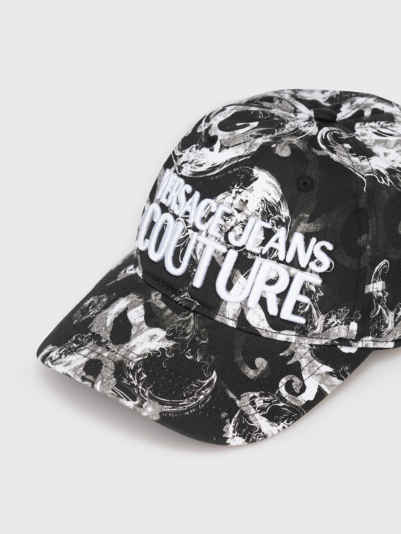 ハット VERSACE JEANS COUTURE Woman Hat Grey 77HAZK50ZG291 816 Versace Jeans Couture - Gray cap with logo 77HAZK50ZG291