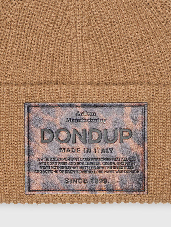 Wool blend hat with logo patch - 2