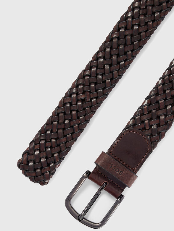 Belt with braided effect in black - 4
