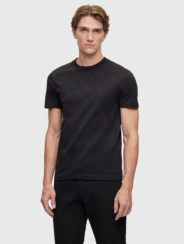Monogram-logo effect T-shirt in black  - 1