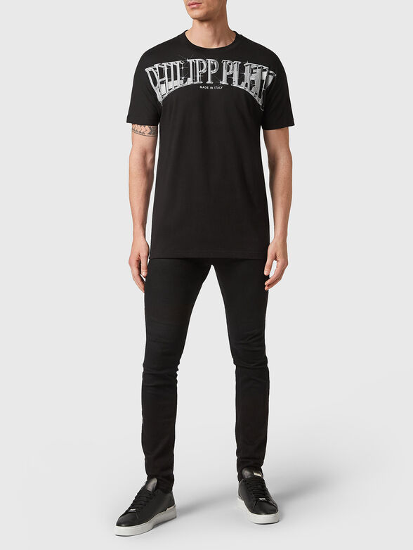 T-shirt round neck and logo detail - 2