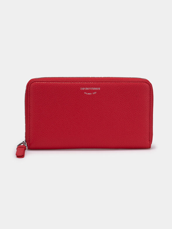 Red wallet with logo accent - 1