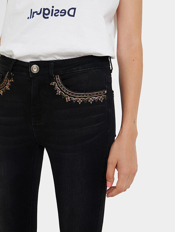 FLOYER Skinny jeans with embroidery - 4