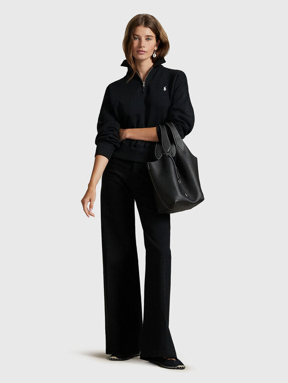 High-neck sweatshirt with zip - 2